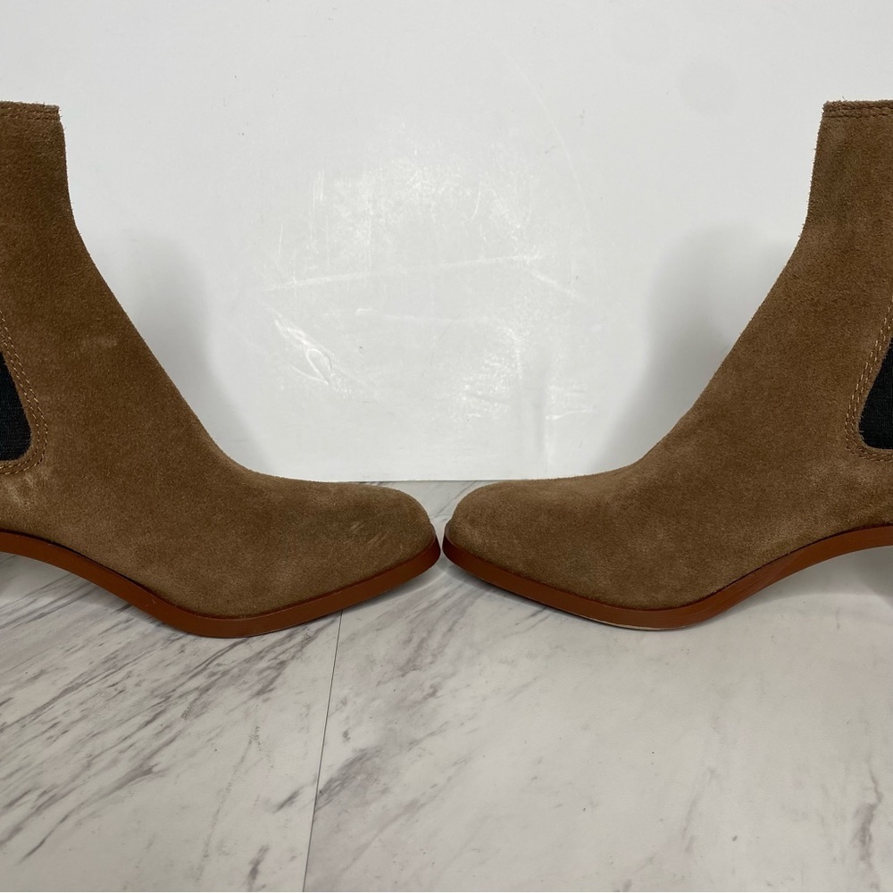 Steve Madden Rhiannon Cognac Suede Chelsea Bootie 7M - Picture 6 of 14